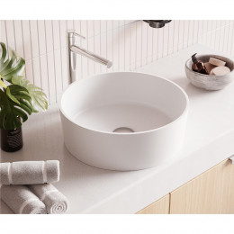 Умывальник WHITECROSS Agate D=40,5 белый мат иск. камень