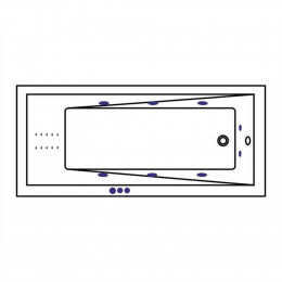 Ванна WHITECROSS Wave 160x80 SMART NANO хром