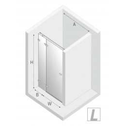Дверь в нишу NEW TRENDY AVEXA 100x200 EXK-1445 хром