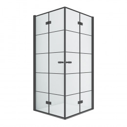 Душевое ограждение NEW TRENDY NEW SOLEO BLACK 90x90x195 D-0289A/D-0290A черный