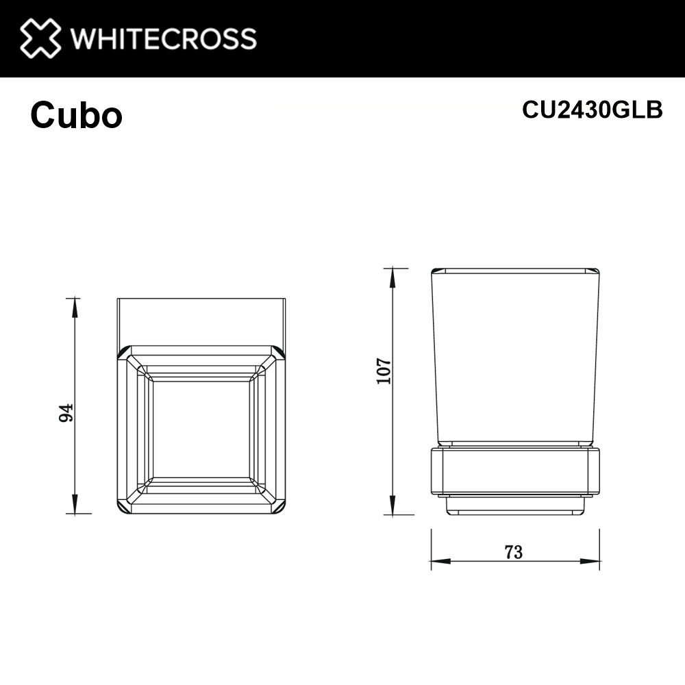 Стакан подвесной WHITECROSS Cubo CU2430GLB брашированное золото