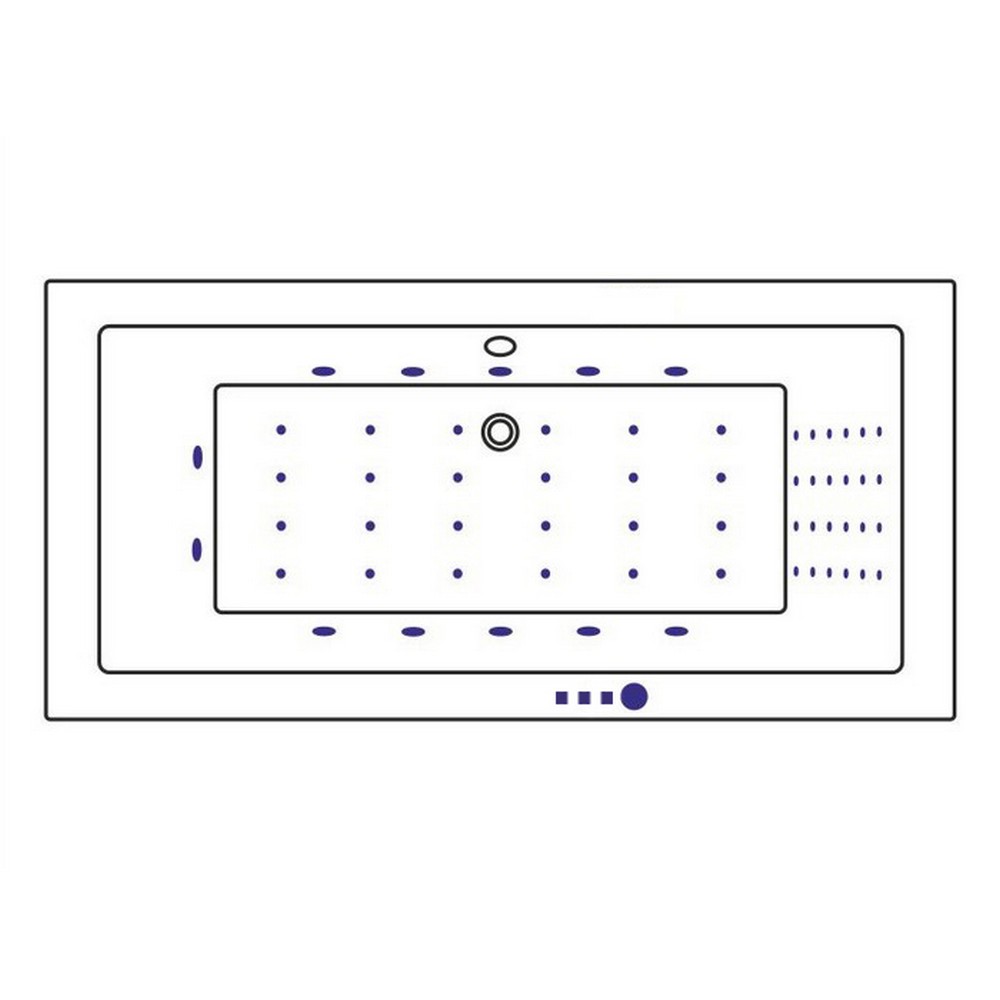 Ванна WHITECROSS Savia Duo 170x80 NANO золото