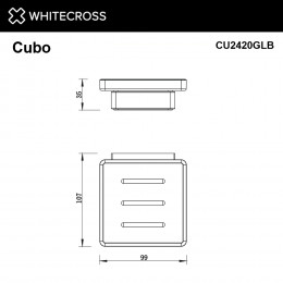 Мыльница подвесная WHITECROSS Cubo CU2420GLB брашированное золото