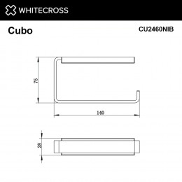 Держатель туалетной бумаги WHITECROSS Cubo CU2460NIB брашированный никель