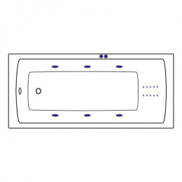 Ванна EXCELLENT Aquaria 170x75 LINE NANO хром