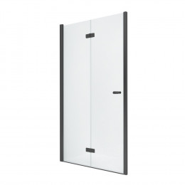Дверь в нишу NEW TRENDY NEW SOLEO BLACK складные L 80x195 D-0221A черный