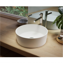 Умывальник WHITECROSS Agate D=40,5 белый мат иск. камень