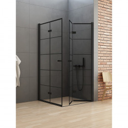 Душевое ограждение NEW TRENDY NEW SOLEO BLACK 80x90x195 D-0287A/D-0290A черный