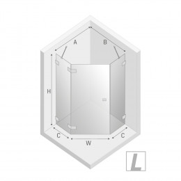 Душевое ограждение NEW TRENDY AVEXA GOLD SHINE L 80x80x200 EXK-3840 золото