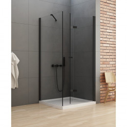Душевое ограждение NEW TRENDY NEW SOLEO BLACK складные двери R 70x110x195 D-0237A/D-0148B черный