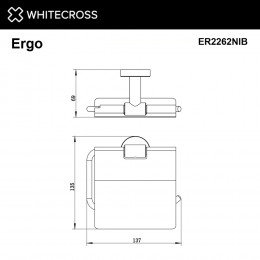 Держатель туалетной бумаги WHITECROSS Ergo ER2262NIB брашированный никель