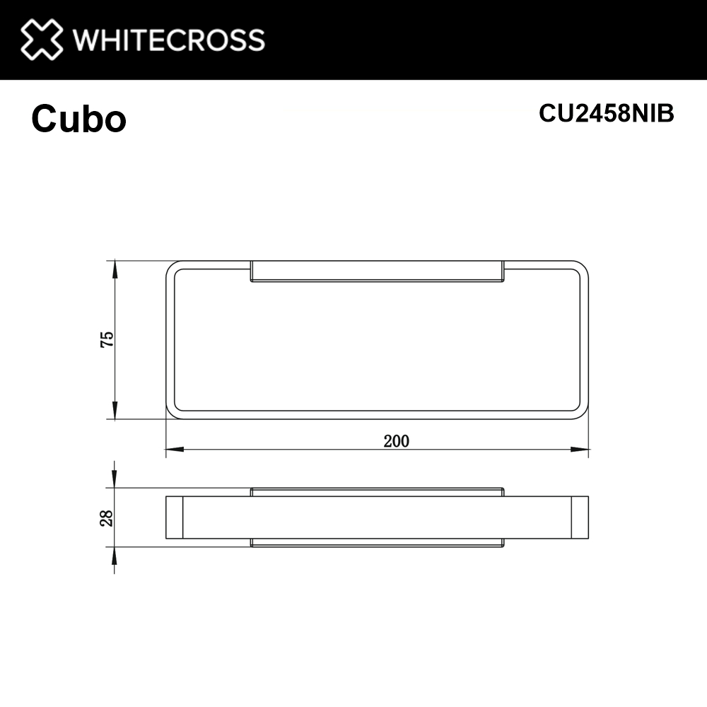 Полотенцедержатель WHITECROSS Cubo CU2458NIB брашированный никель