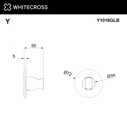Кронштейн точечный WHITECROSS Y1016GLB брашированное золото