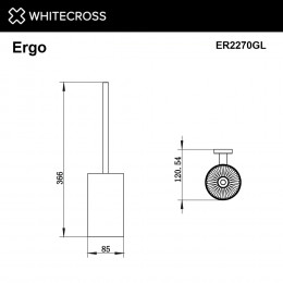 Ершик подвесной WHITECROSS Ergo ER2270GL золото