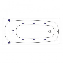 Ванна WHITECROSS Layla 170x75 SMART NANO хром