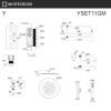 Термостатическая система для ванны скрытого монтажа WHITECROSS Y YSET11GM оружейная сталь