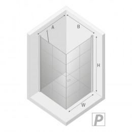 Душевое ограждение NEW TRENDY NEW SOLEO BLACK R 90x90x195 D-0285A/D-0121B черный