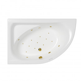 Ванна WHITECROSS Aquarella 170x110 левая RELAX золото