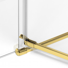 Душевое ограждение NEW TRENDY AVEXA GOLD BRUSHED L 110x110x200 EXK-3092 брашированное золото
