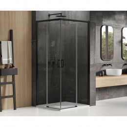 Душевое ограждение NEW TRENDY PRIME BLACK 100x100x200 D-0316A/D-0317A черный