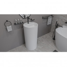 Умывальник WHITECROSS Pantheon D=43 белый мат иск. камень