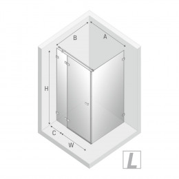 Душевое ограждение NEW TRENDY AVEXA 110x80x200 EXK-1493 хром