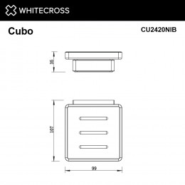 Мыльница подвесная WHITECROSS Cubo CU2420NIB брашированный никель