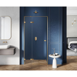 Дверь в нишу NEW TRENDY AVEXA GOLD BRUSHED 130x200 EXK-1724 брашированное золото