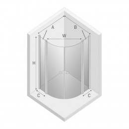 Душевое ограждение NEW TRENDY NEW SOLEO 80x80x195 K-0418 хром