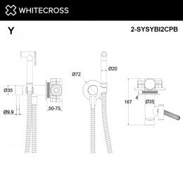 Внешняя часть WHITECROSS SYSYBI2CPB брашированная медь