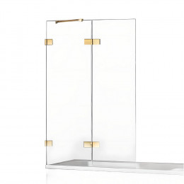 Шторка для ванны NEW TRENDY AVEXA GOLD BRUSHED 140x150 EXK-2018 L брашированное золото