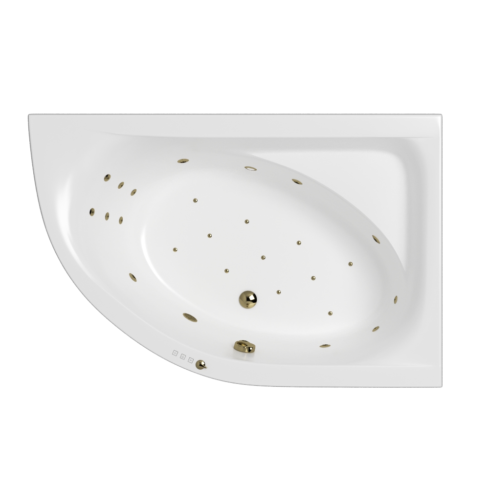 Ванна WHITECROSS Aquarella 170x110 правая ULTRA бронза