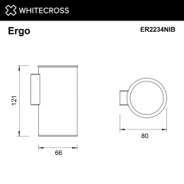Стакан подвесной WHITECROSS Ergo ER2234NIB брашированный никель