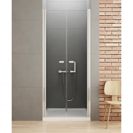 Дверь в нишу NEW TRENDY NEW SOLEO двойные двери 130x195 D-0168A хром