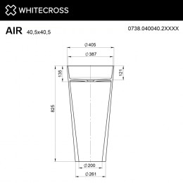 Умывальник WHITECROSS Air D=40,5 RAL мат иск. камень