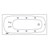 Ванна WHITECROSS Layla 180x80 LINE хром