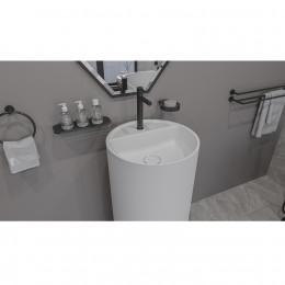 Умывальник WHITECROSS Pantheon D=43 белый мат иск. камень