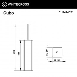 Ершик напольный WHITECROSS Cubo CU2474CR хром
