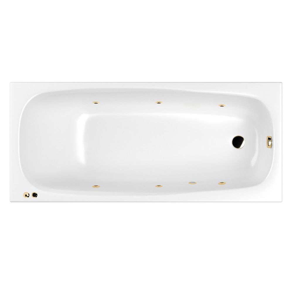Ванна WHITECROSS Layla Slim 170x75 SOFT золото