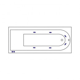 Ванна EXCELLENT Aurum Slim 150x70 HYDRO хром