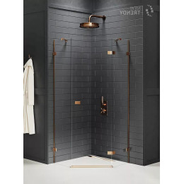 Душевое ограждение NEW TRENDY AVEXA COPPER BRUSHED R 80x80x200 EXK-3819 брашированная медь