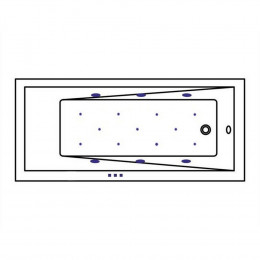 Ванна WHITECROSS Wave Slim 160x70 RELAX золото