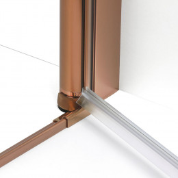 Дверь в нишу NEW TRENDY NEW SOLEO COPPER BRUSHED R 70x195 D-0500A брашированная медь