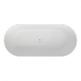 Ванна WHITECROSS Tawna 165x80 белый мат БЕЗ ПЕРЕЛИВА иск. камень