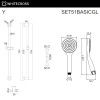 Душевой гарнитур на штанге WHITECROSS SET51BASICGL золото