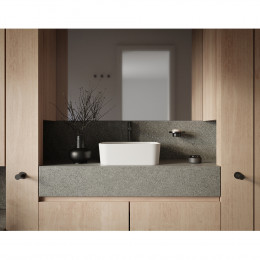 Умывальник WHITECROSS Garnet 40,5x40,5 белый мат иск. камень