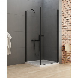 Душевое ограждение NEW TRENDY NEW SOLEO BLACK 80x70x195 D-0230A/D-0113B черный
