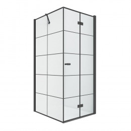 Душевое ограждение NEW TRENDY NEW SOLEO BLACK R 90x90x195 D-0290A/D-0121B черный