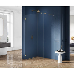 Душевое ограждение NEW TRENDY AVEXA GOLD BRUSHED 140x200 EXK-7019 брашированное золото