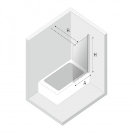 Шторка для ванны NEW TRENDY NEW SOLEO BLACK 70x140 P-0079-WP черный